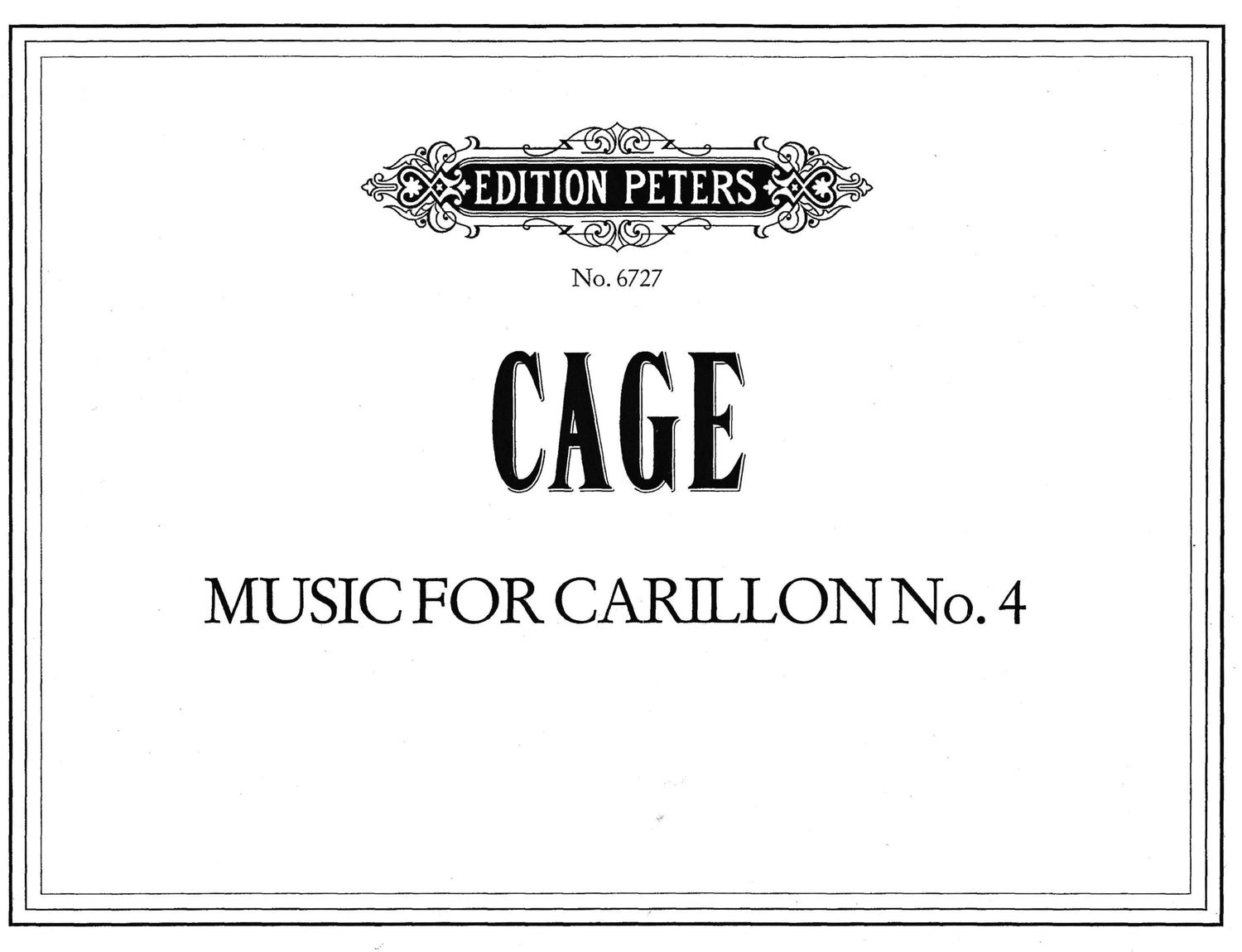Cage: Music for Carillon No. 4