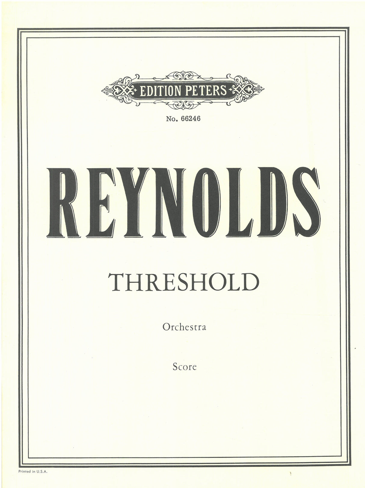 Reynolds: Threshold