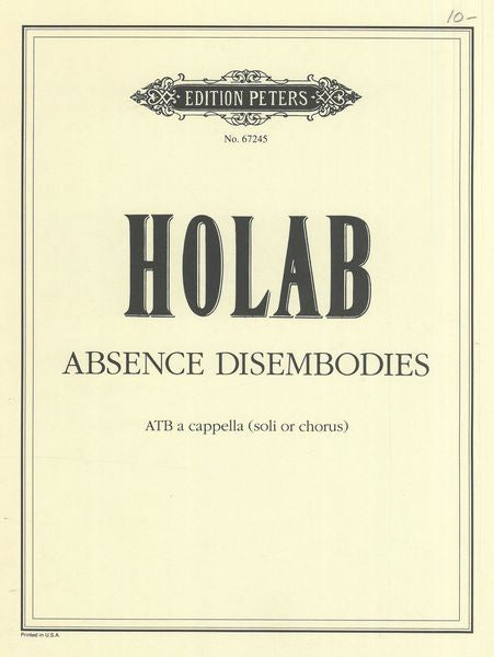 Holab: Absence Disembodies