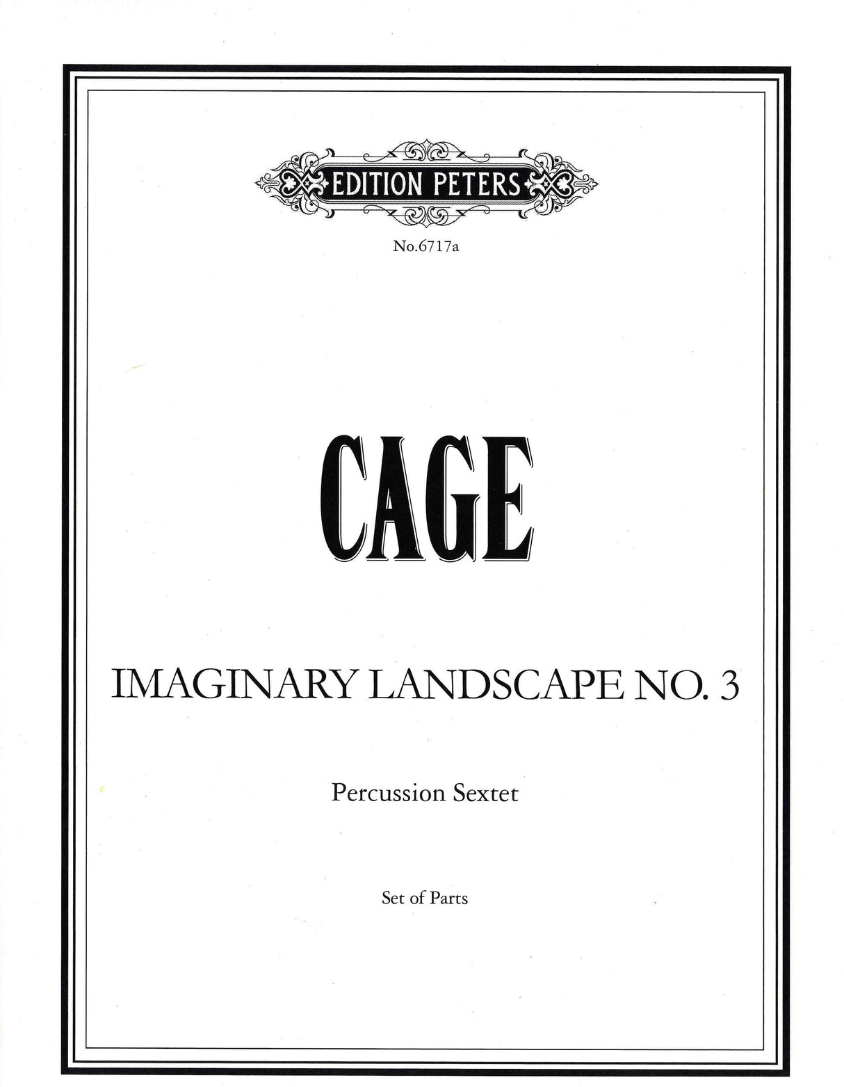 Cage: Imaginary Landscape No. 3