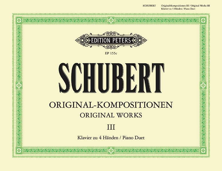 Schubert: Original Works for Piano Duet - Volume 3