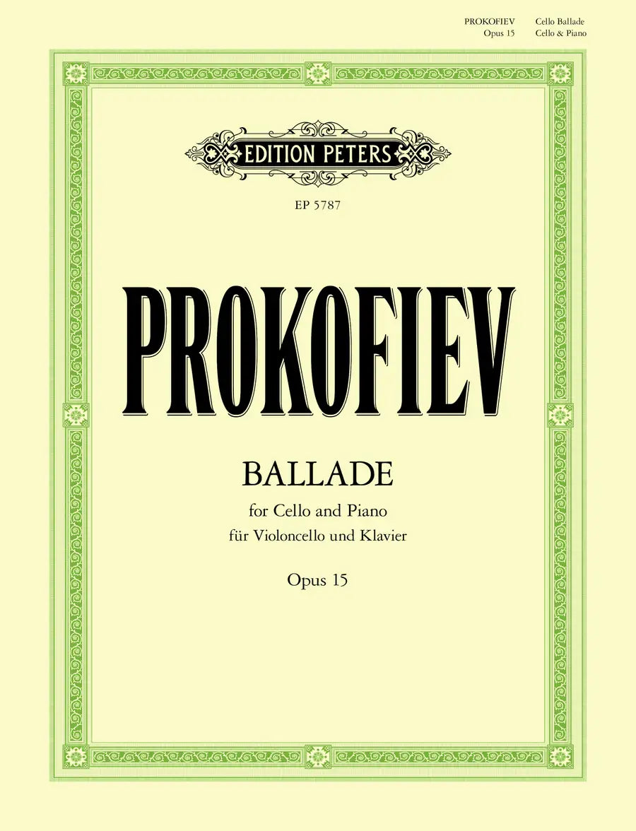 Ballade for Cello and Piano, Op. 15