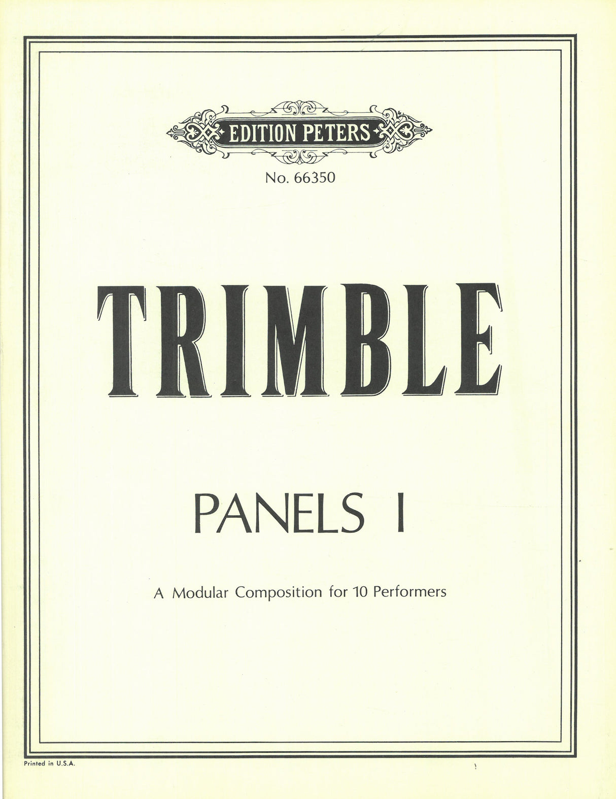 Trimble: Panels I