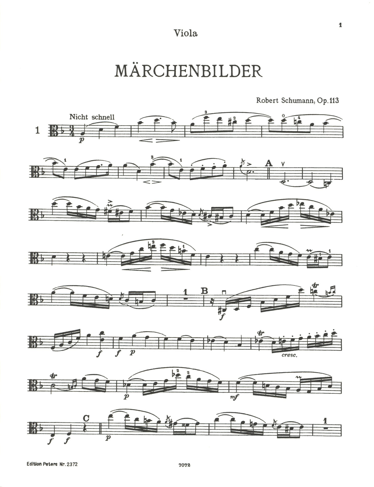 Schumann: Märchenbilder, Op. 113