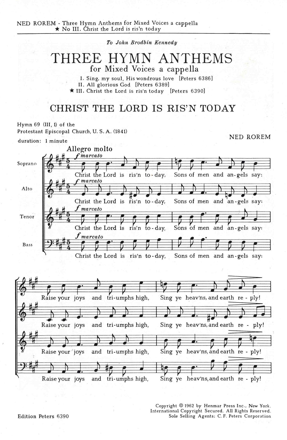 Rorem: Christ the Lord is Ris'n Today