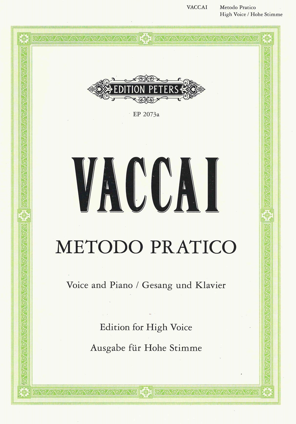 Vaccai: Metodo pratico de canto