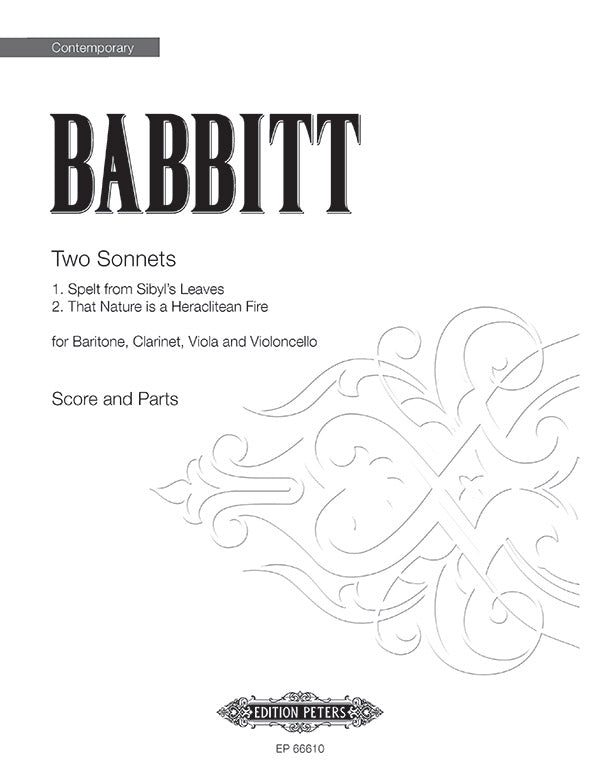Babbitt: Two Sonnets