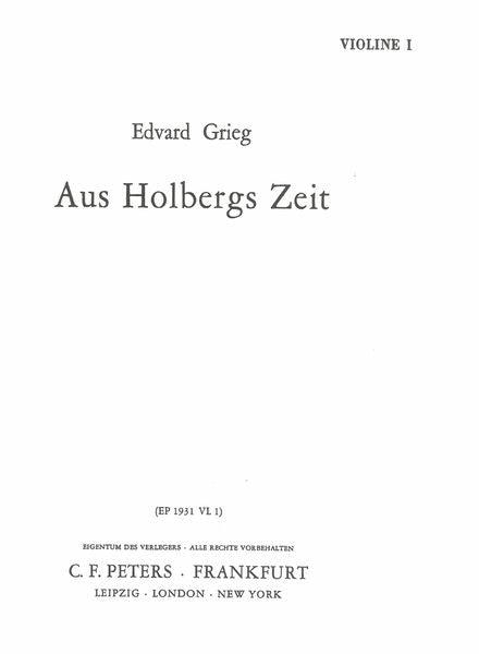 Grieg: Holberg Suite, Op. 40