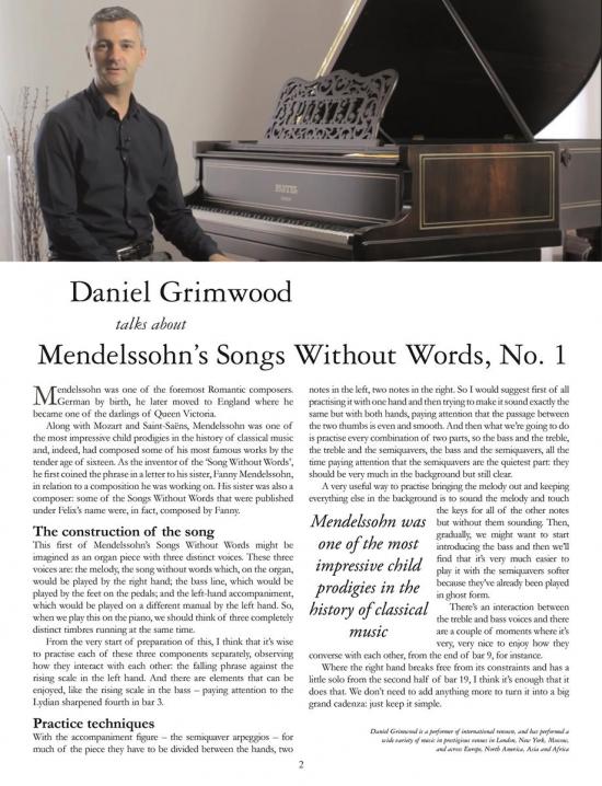 Mendelssohn: Song without Words, Op. 19, No. 1