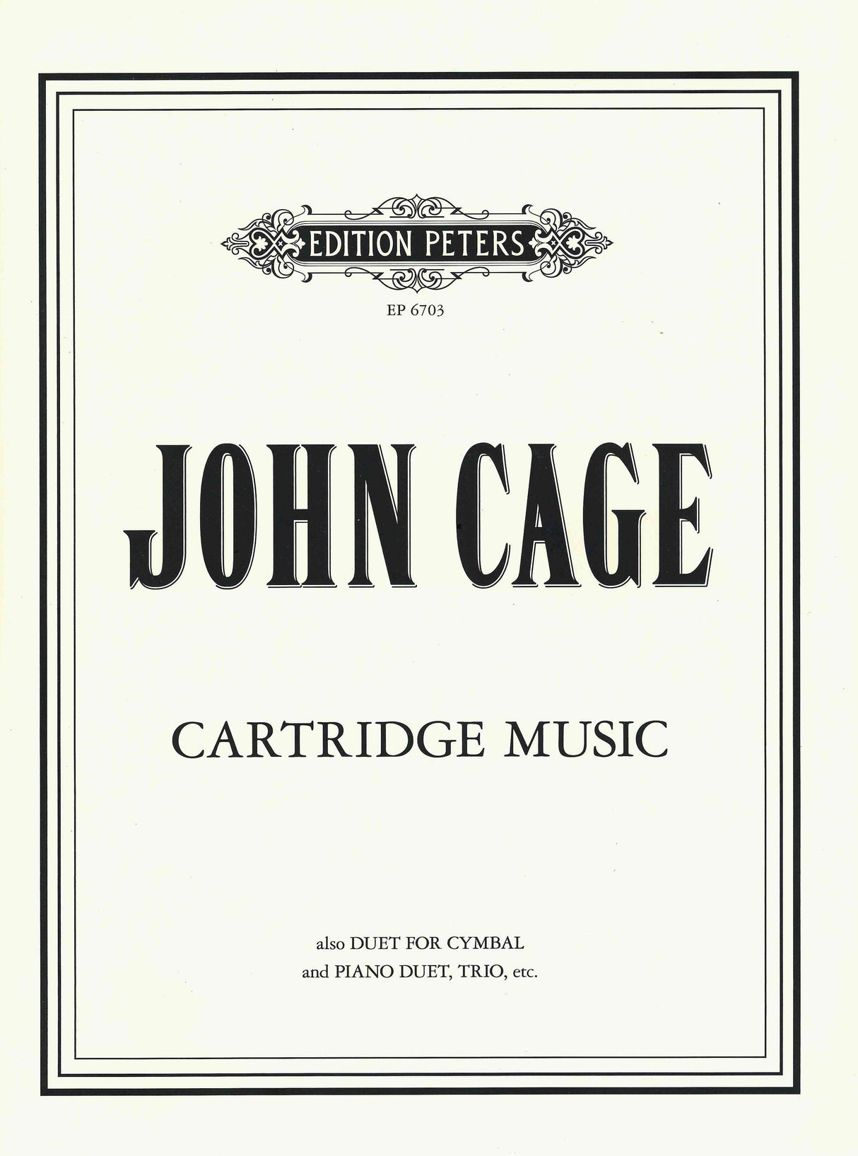 Cage: Cartridge Music