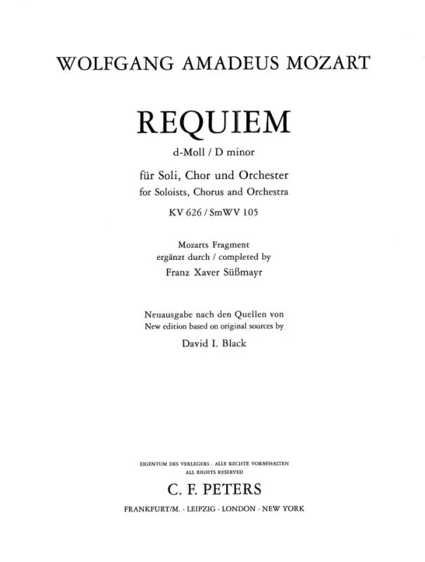 Mozart: Requiem, K. 626 - completed by Süßmayr