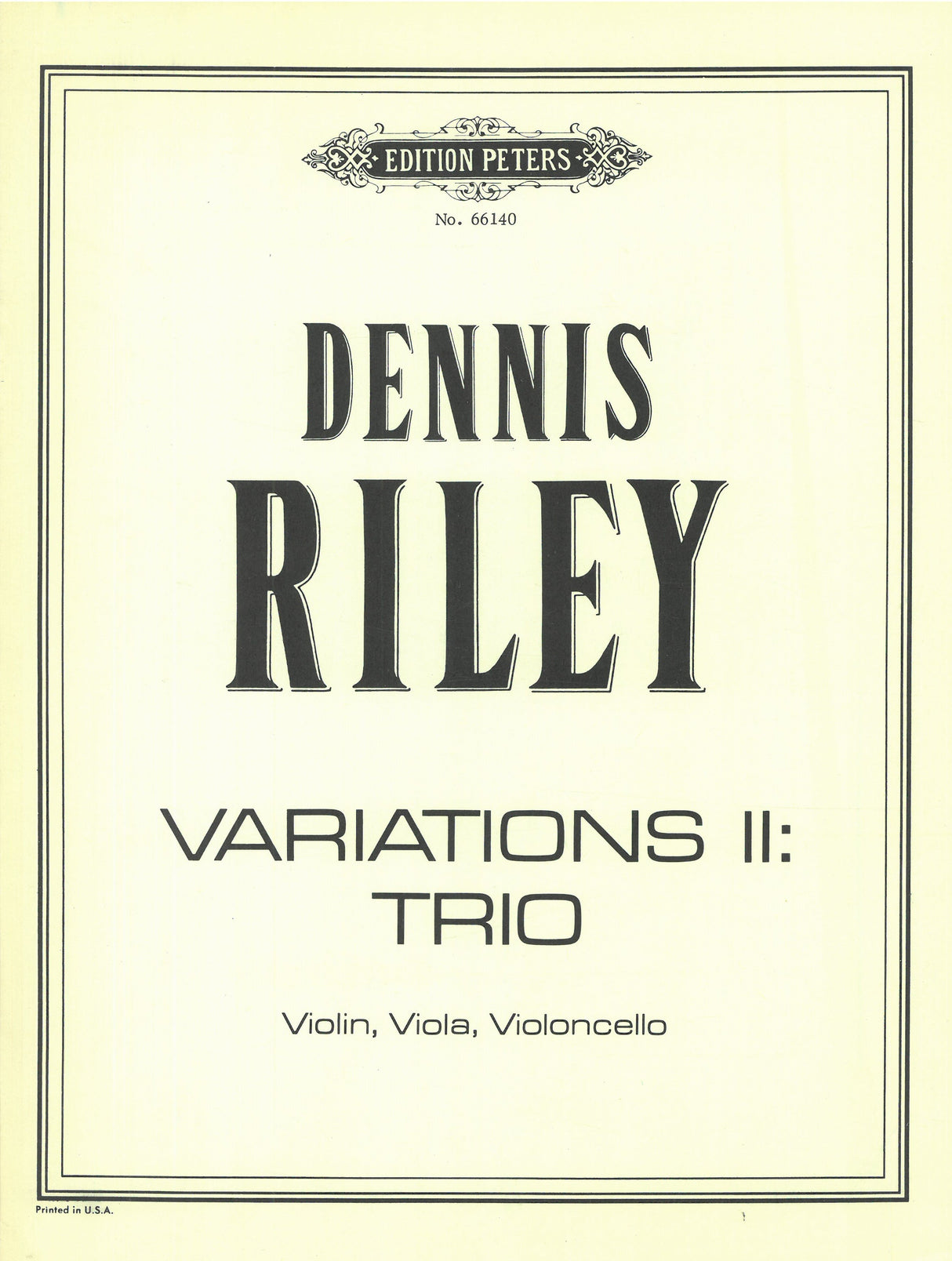 Riley: Variations II - Trio