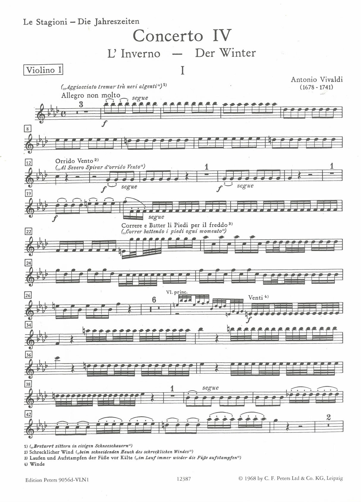 Vivaldi: Violin Concerto in F Minor, RV 297, Op. 8, No. 4