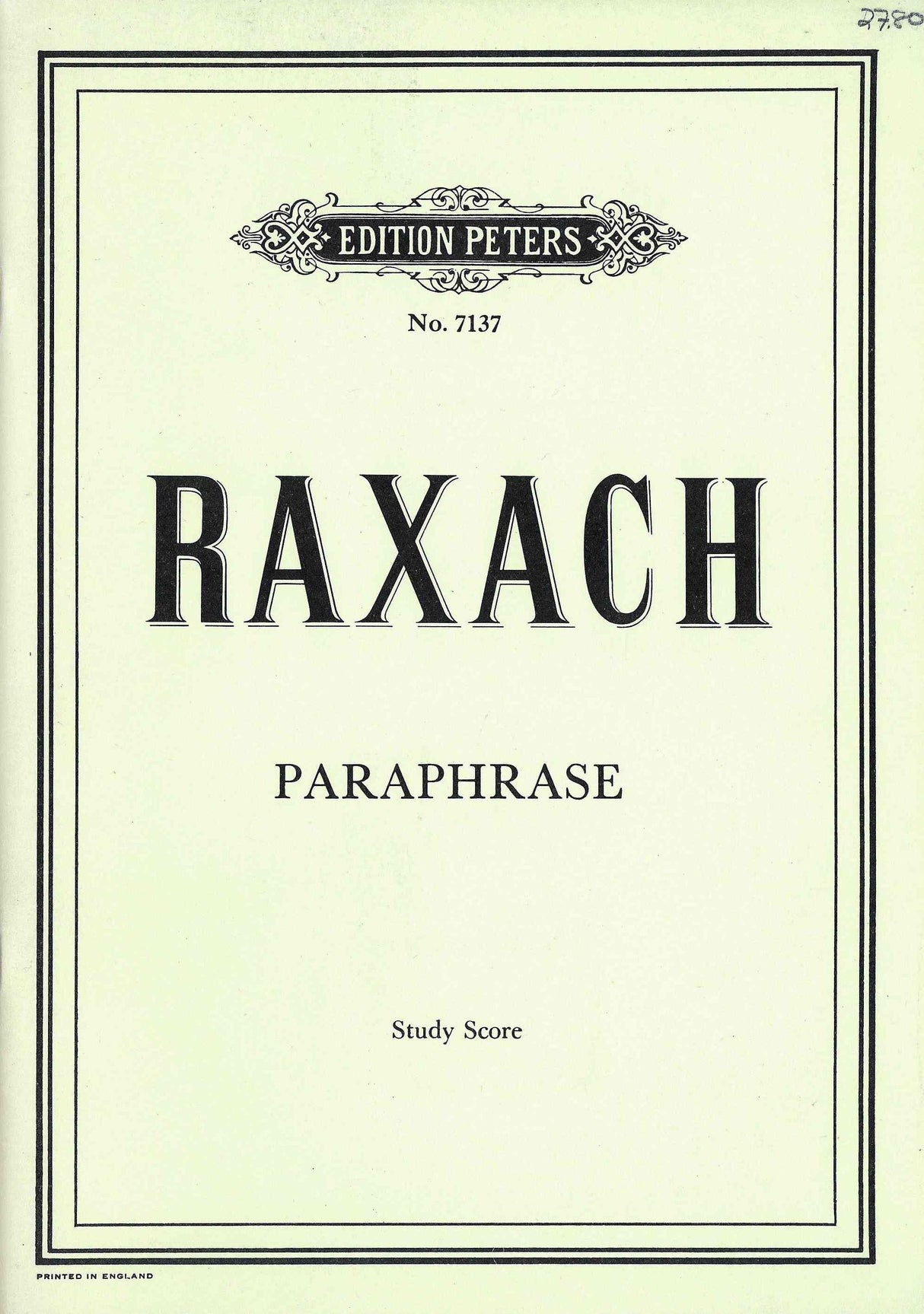 Raxach: Paraphrase for Alto Voice and 11 Players