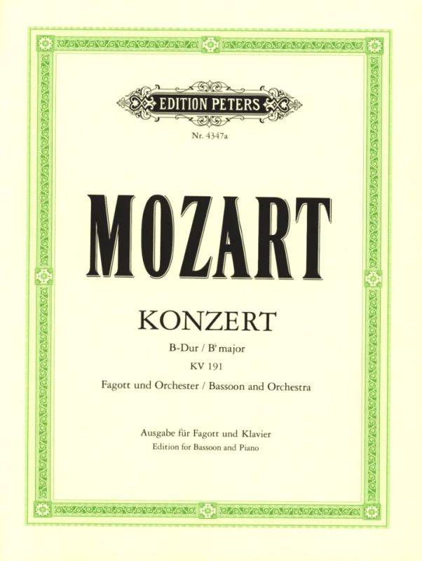 Mozart: Bassoon Concerto in B-flat Major, K. 191 (186e)