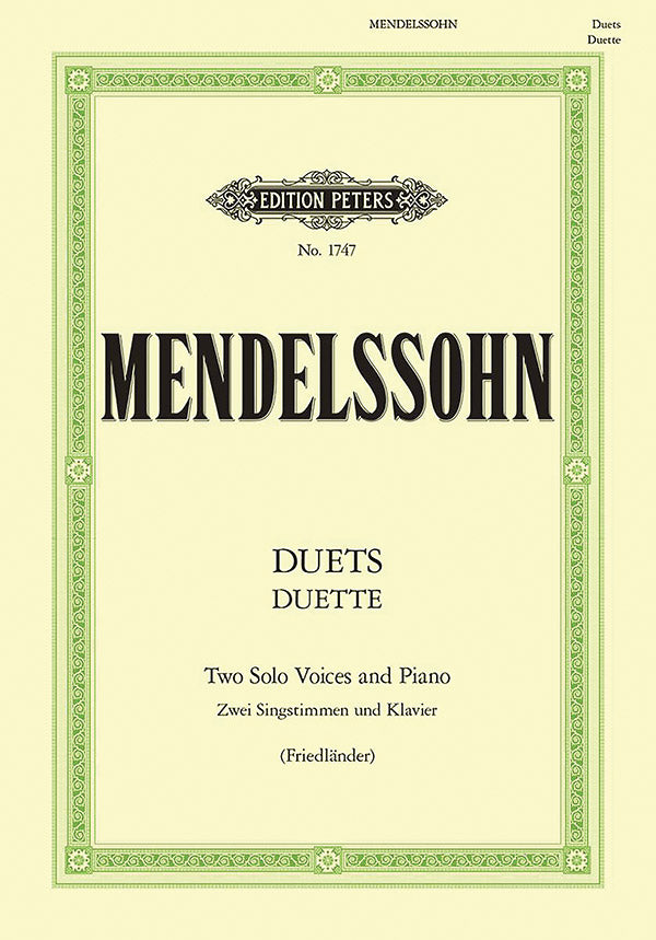 Mendelssohn: 19 Duets for 2 Solo Voices and Piano