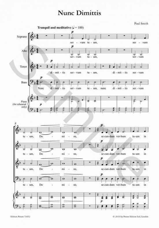 P. Smith: Nunc Dimittis