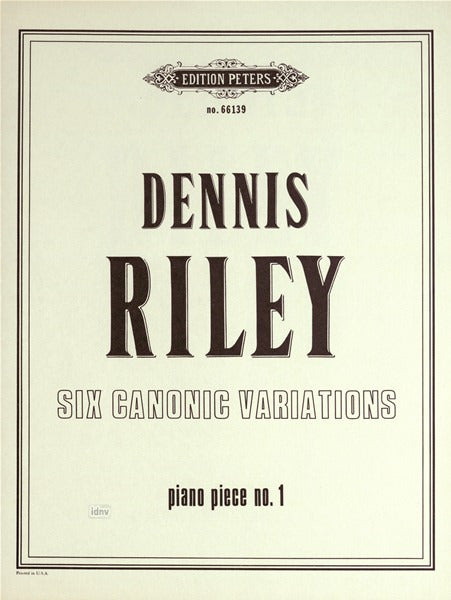 Riley: 6 Canonic Variations, Op. 2a, No. 1