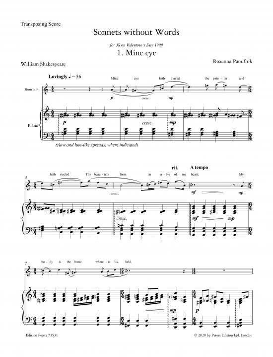 Panufnik: Sonnets without Words