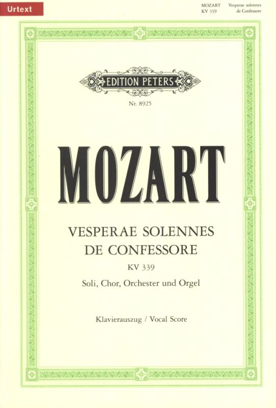 Mozart: Vesperae solennes de Confessore, K. 339