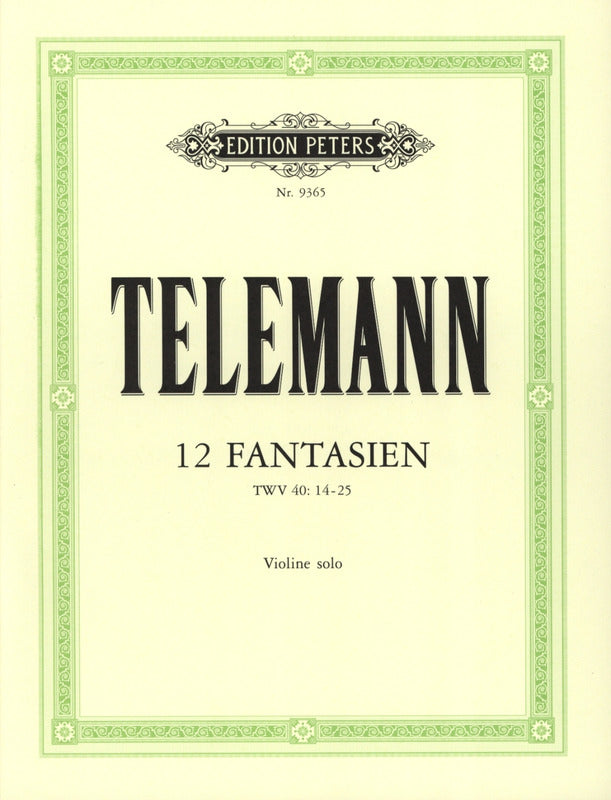 Telemann: 12 Fantasias for Solo Violin, TWV 40:14–25