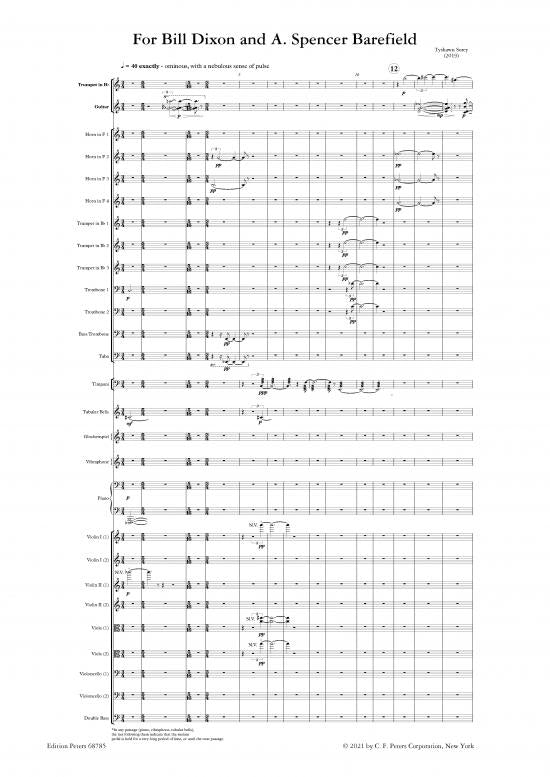 Sorey: For Bill Dixon and A. Spencer Barefield