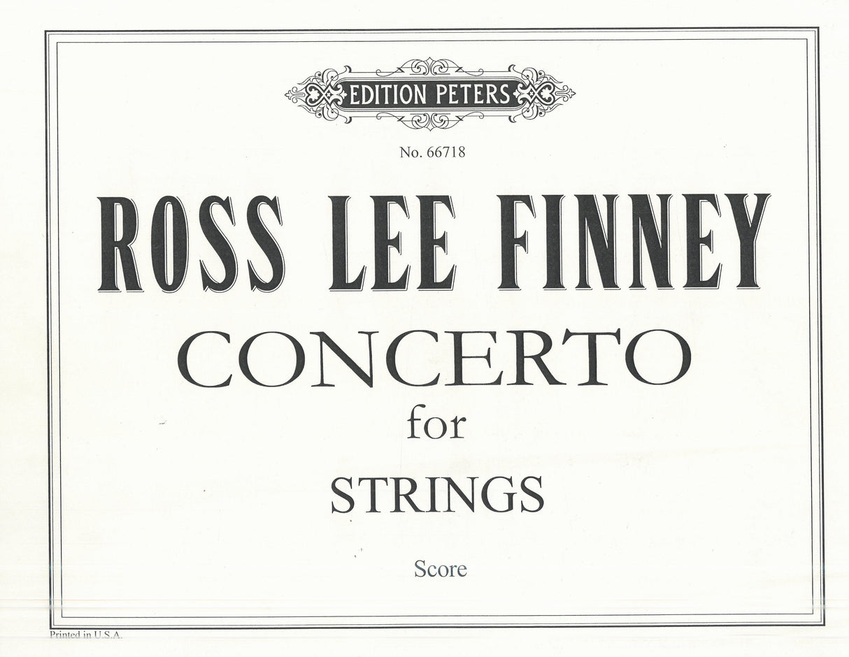 Finney: Concerto for Strings