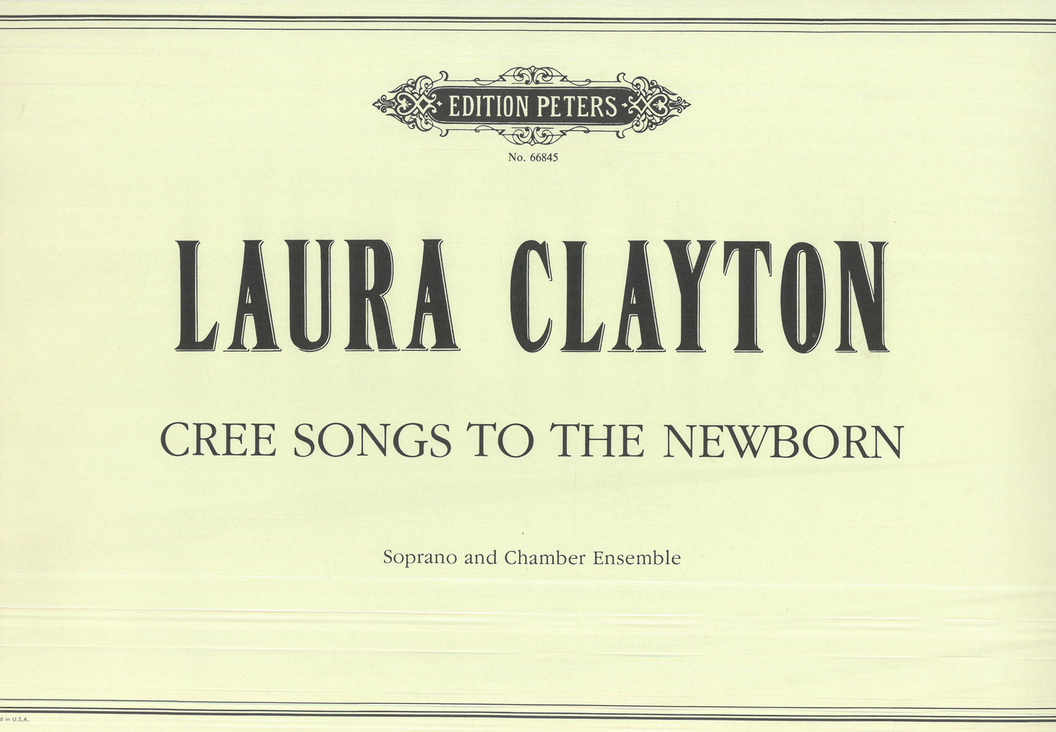 Clayton: Cree Songs to the Newborn