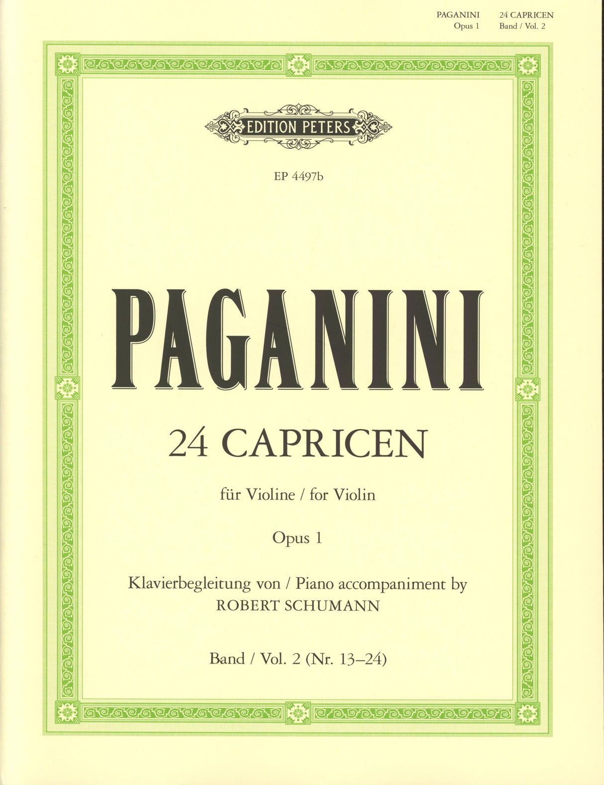Schmann: Piano Accompaniment to Paganini's 24 Caprices - Volume 2 (Nos. 13-24)