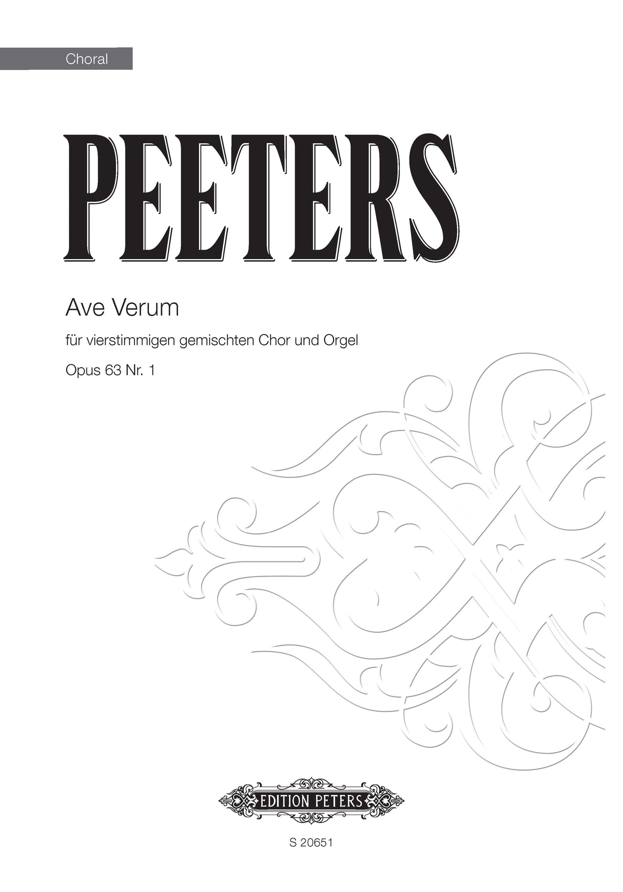 Peeters: Ave Verum, Op. 63, No. 1