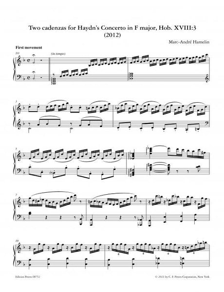 Hamelin: Cadenzas for the Haydn Piano Concerti, XVIII:3 and XVIII:4