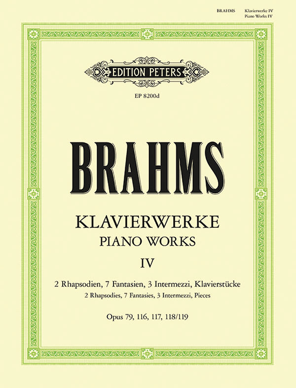 Brahms: Piano Works - Volume 4