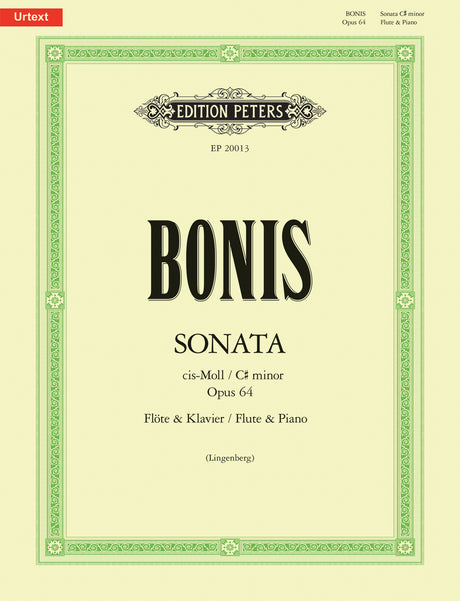 Bonis: Flute Sonata in C-sharp Minor, Op. 64