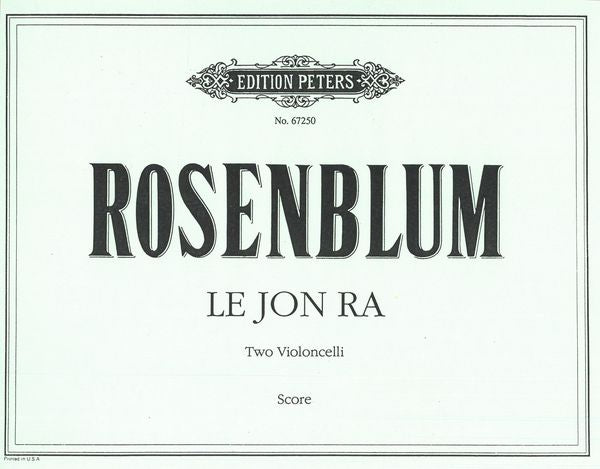 Rosenblum: Le Jon Ra – Edition Peters Publications