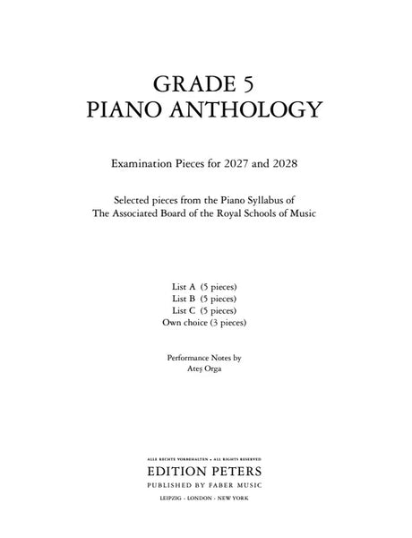 Grade 5 Piano Anthology 2027/28