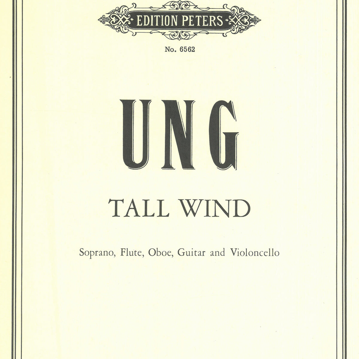 Ung: Tall Wind – Edition Peters Publications