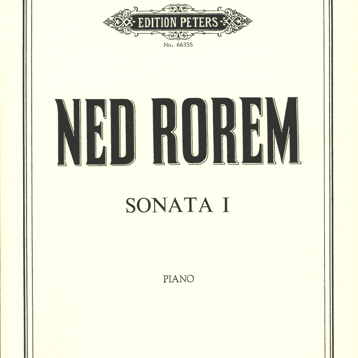 Rorem: Piano Sonata No. 1 – Edition Peters Publications
