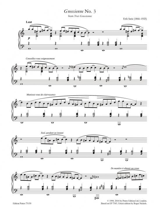 Satie: Gnossienne No. 3