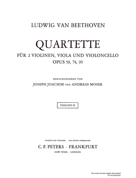 Beethoven: String Quartets, Opp. 59, 74 & 95