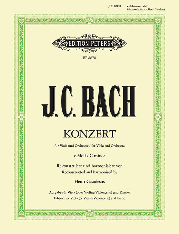 J.C. Bach: Viola Concerto in C Minor
