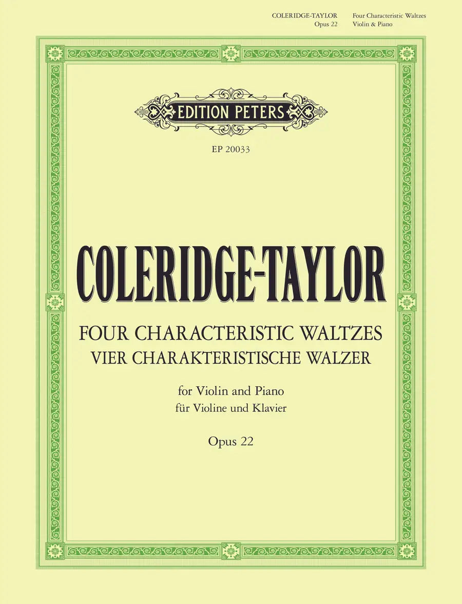 Coleridge-Taylor: Four Characteristic Waltzes, Op. 22