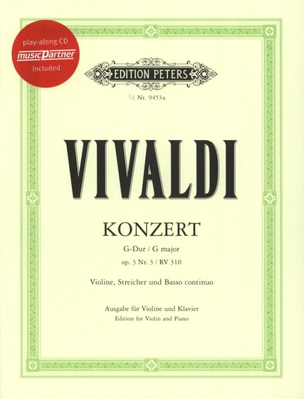 Vivaldi: Violin Concerto in G Major, RV 310, Op. 3, No. 3