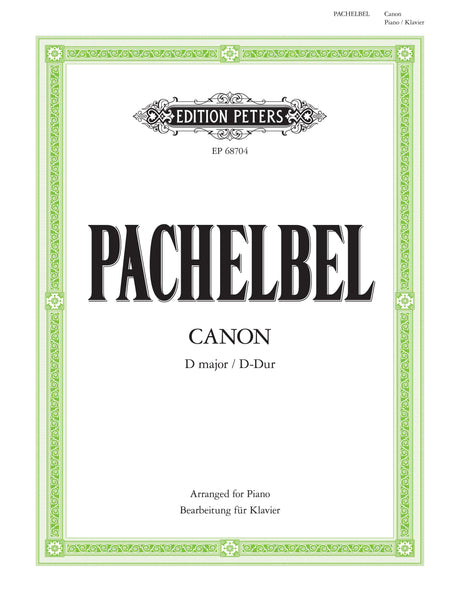 Pachelbel: Canon in D Major (arr. for piano)
