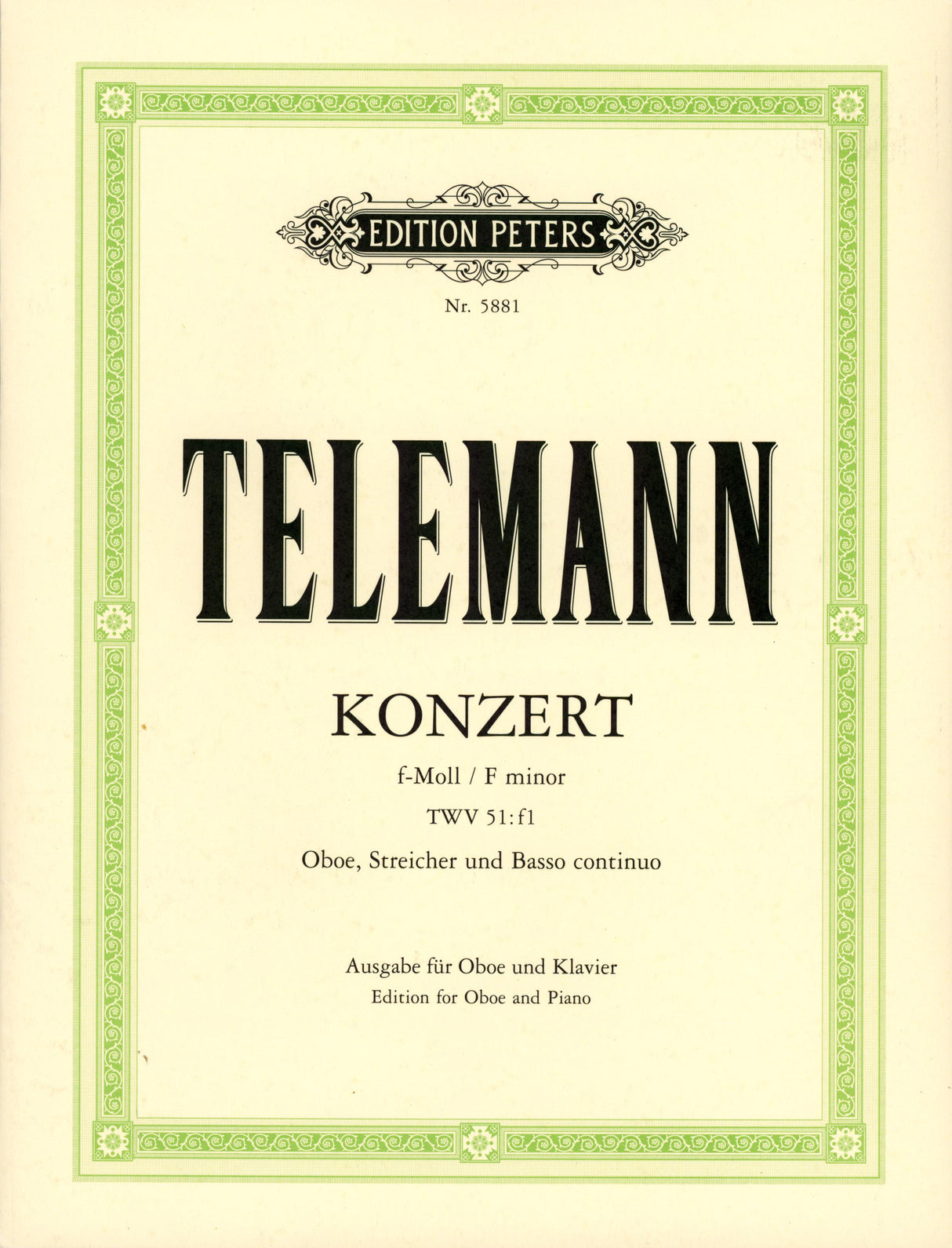 Telemann: Oboe Concerto in F Minor, TWV 51:f1