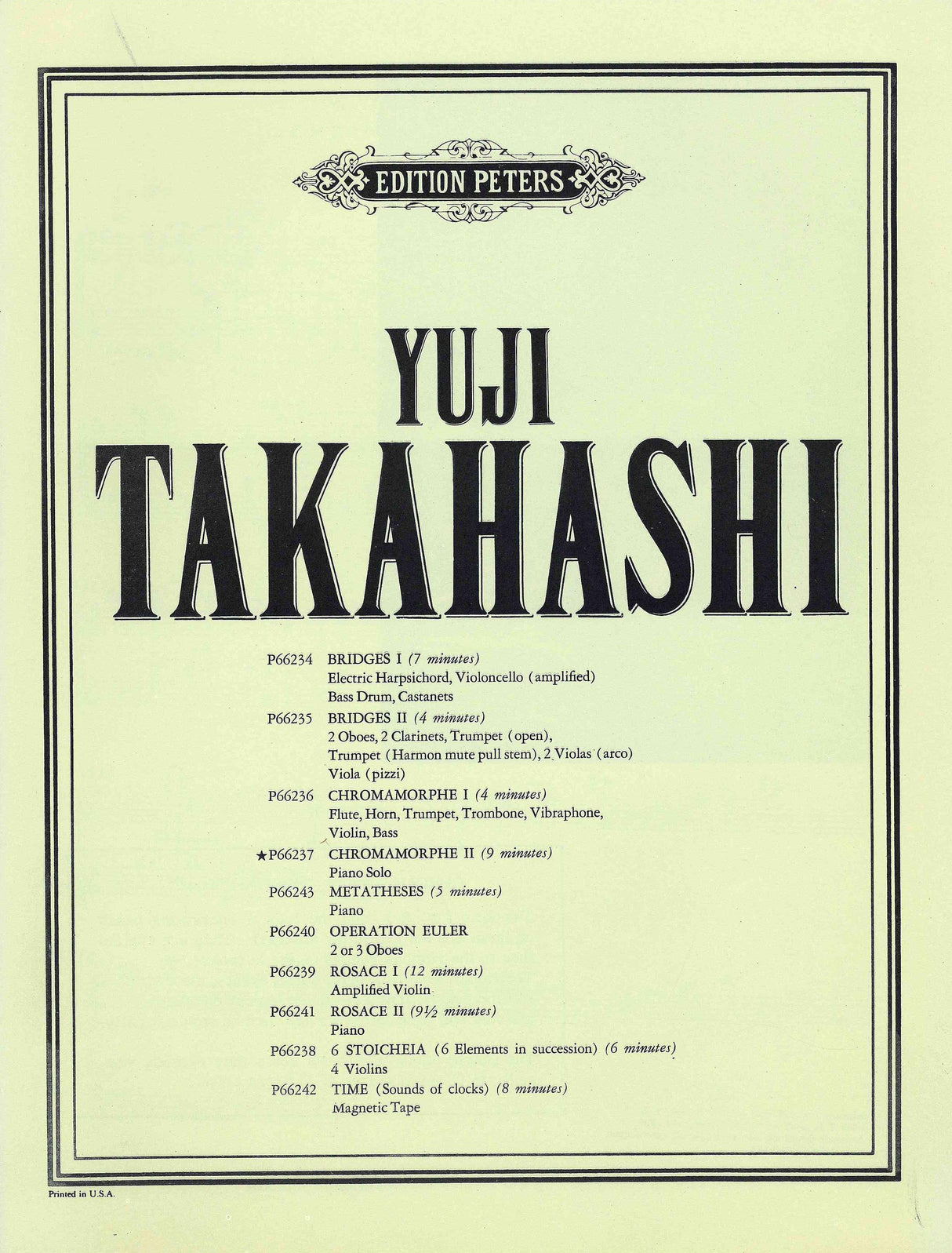 Takahashi: Chromamorphe II