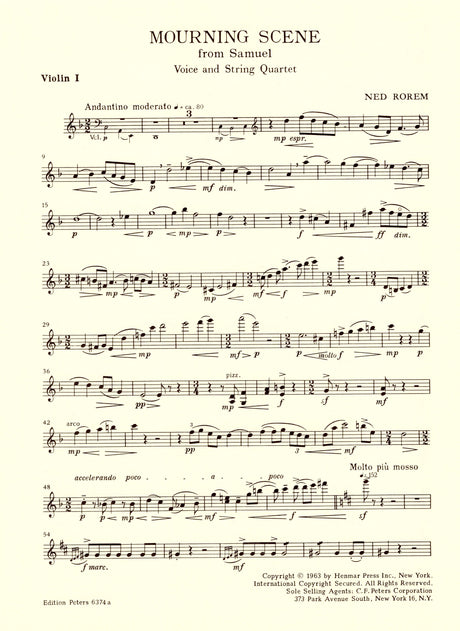 Rorem: Mourning Scene