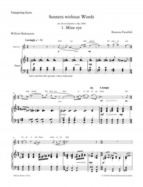 Panufnik: Sonnets without Words