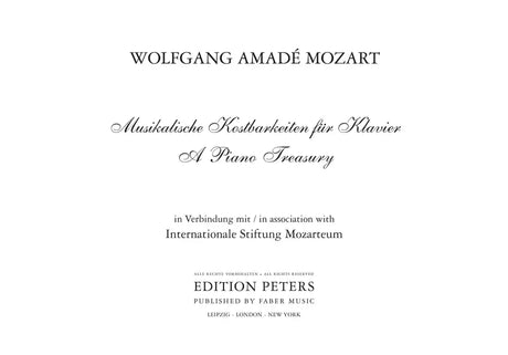 Mozart: A Piano Treasury