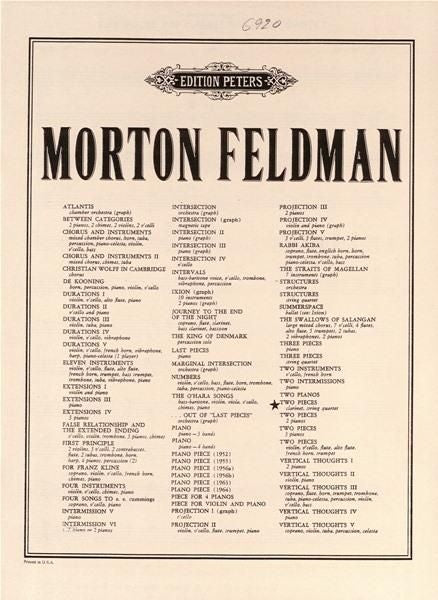 Feldman: Two Pieces