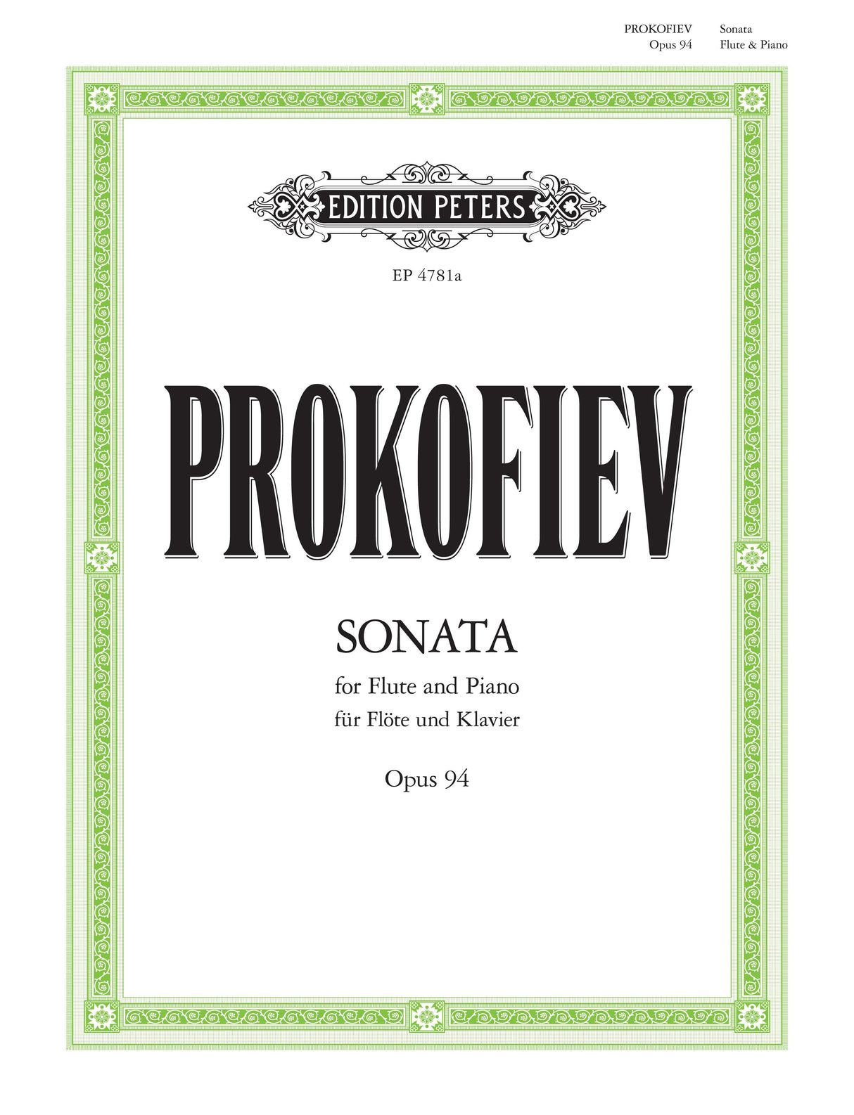Prokofiev: Flute Sonata, Op. 94